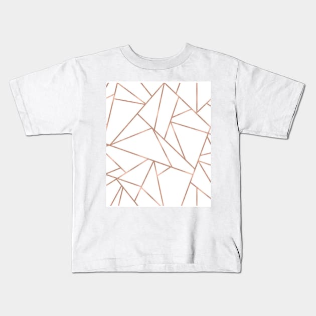 white and gold Kids T-Shirt by PREMIUMSHOP